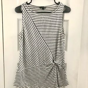 Banana Republic Striped Tie Front Sleeveless Top